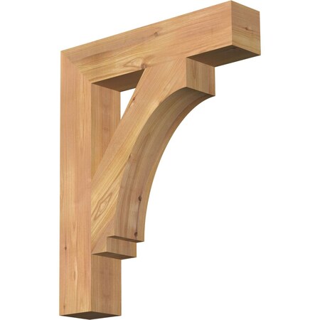 Ekena Millwork Imperial Block Smooth Bracket, Western Red Cedar, 3 1/2"W x 18"D x 22"H BKT04X18X22IMP05SWR